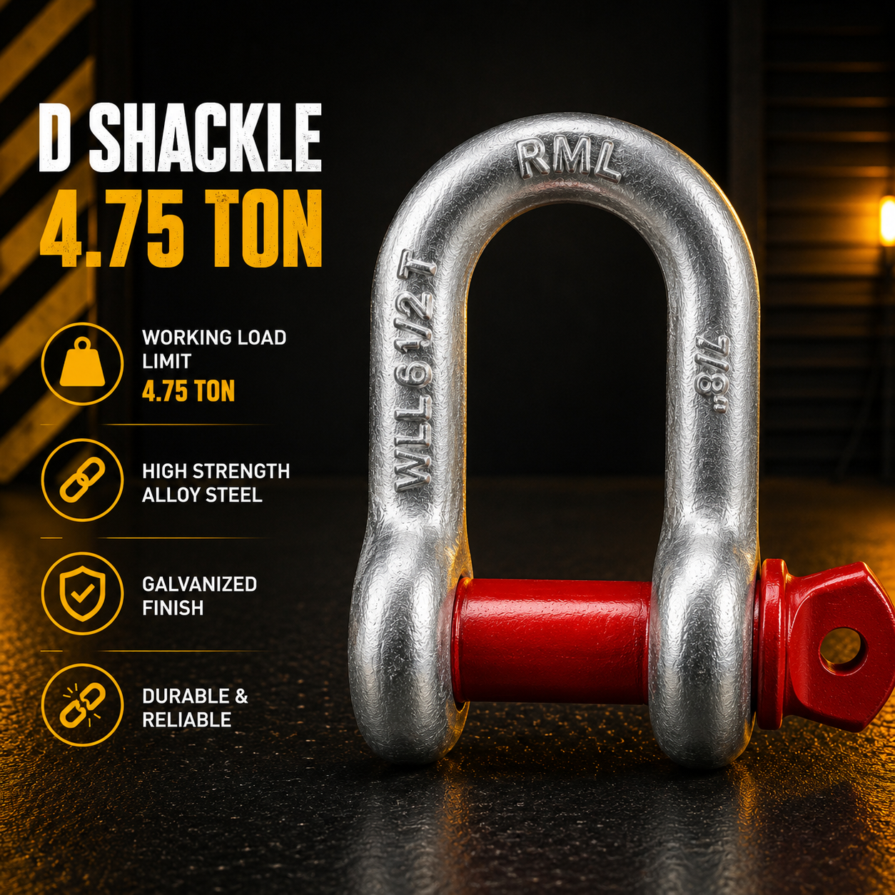 D Shackle 4.75 Ton