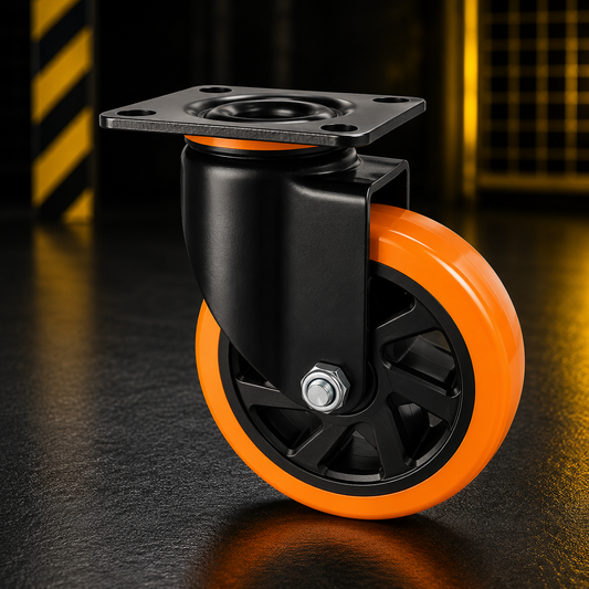 4 Inch Caster Wheel Swivel – Free Moving Swivel Castor for Industrial & Commercial Use
